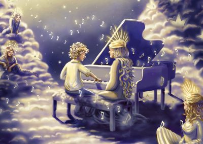 Buchillustration für die Geschichte “Die Träumespielerin”