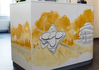 Thekenbeklebung