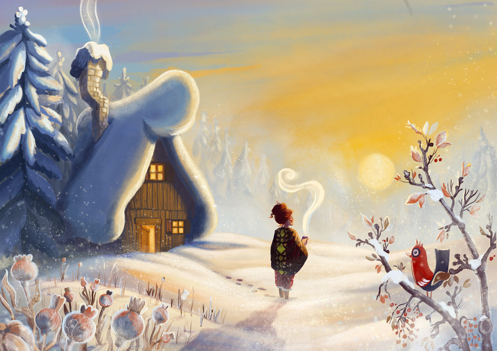 Illustration OneWorld- VierPfoten Meerjungfrauen im Kelpwald